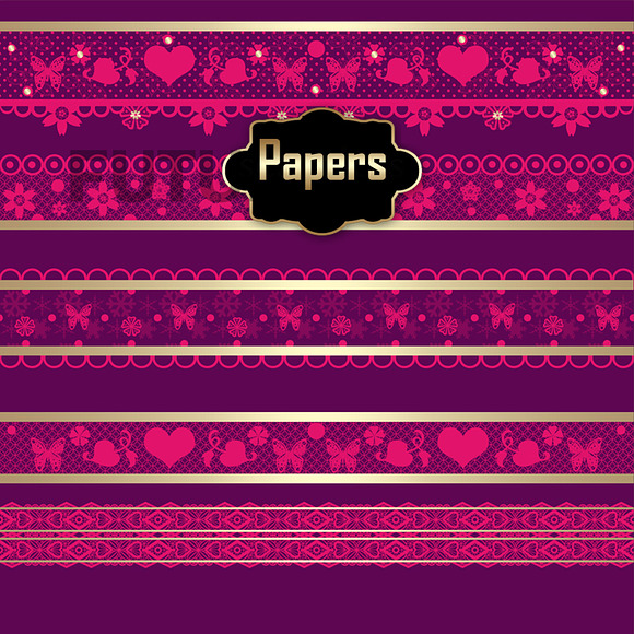 Mardi Gras digital paper in Patterns - product preview 1