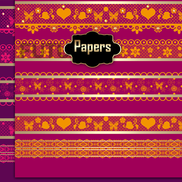Mardi Gras digital paper in Patterns - product preview 3
