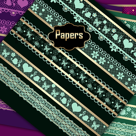 Mardi Gras digital paper in Patterns - product preview 5