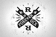 Vintage Label Rock Forever