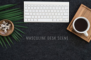 Stock Photo | Masculine Styled Desk