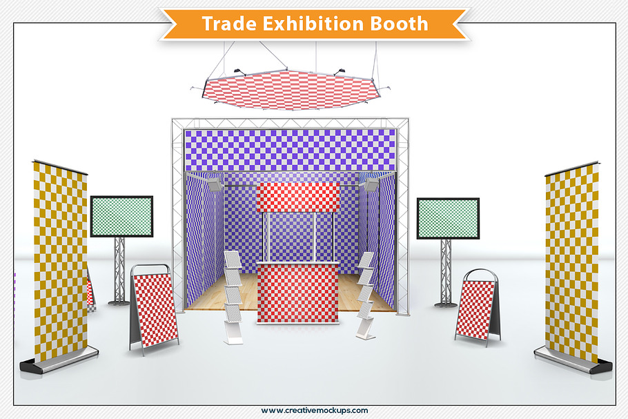 Trade Exhibition Booth in Print Mockups - product preview 8
