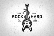 Vintage Label Rock Hard