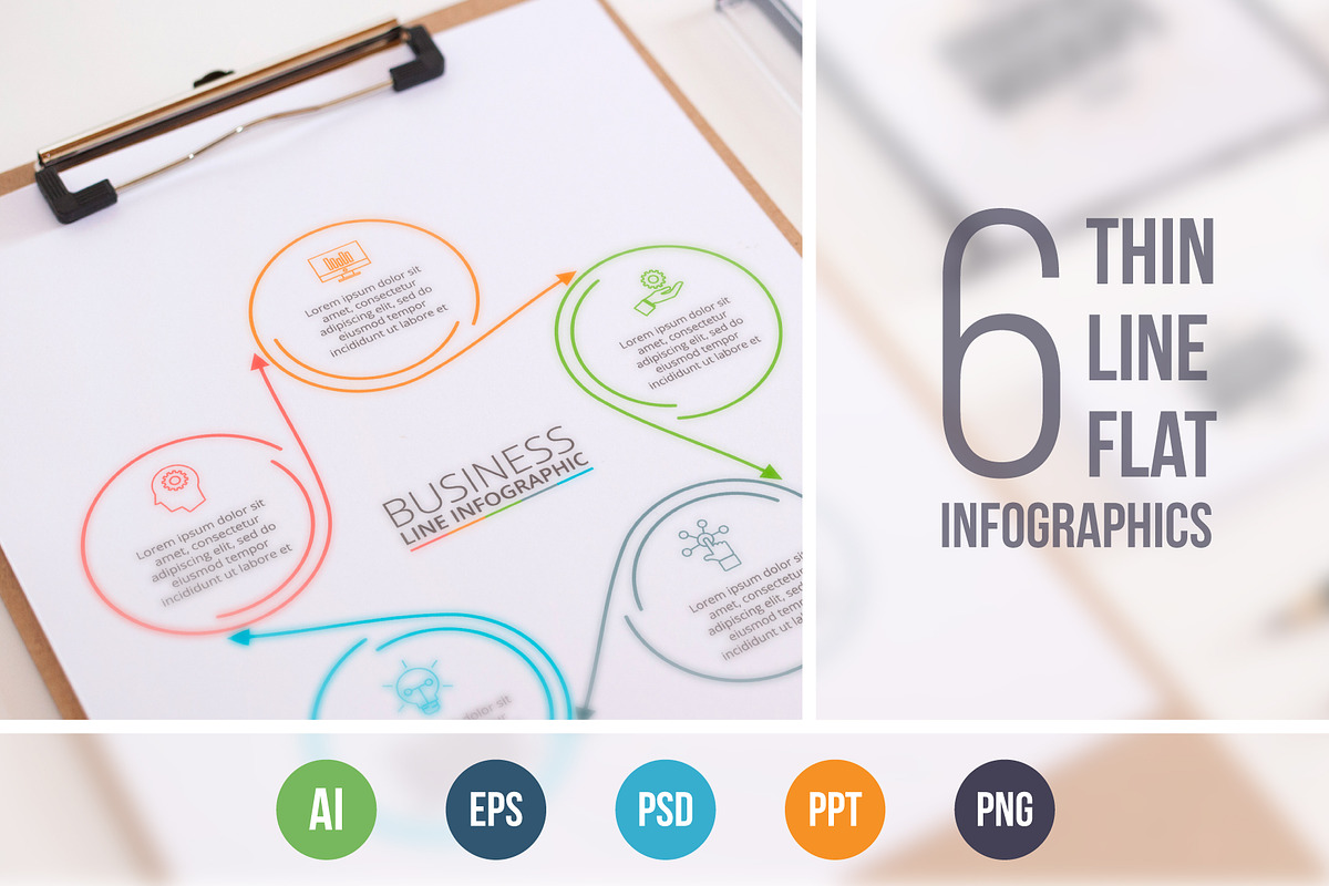 Line flat elements for infographic_2 in PowerPoint Templates - product preview 8