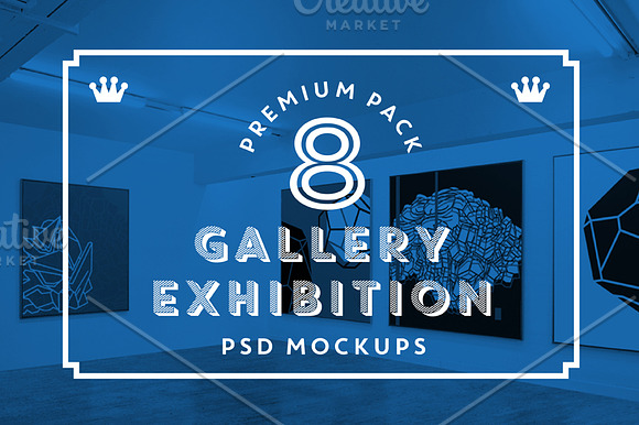 Gallery exhibition mockups in Print Mockups - product preview 4