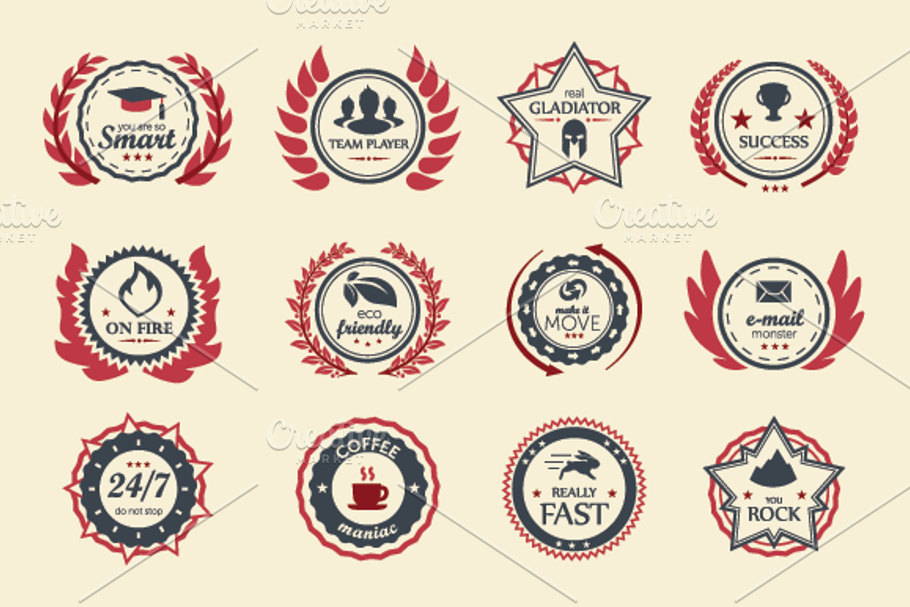 Achievement Badges. Part 1 in Objects - product preview 8