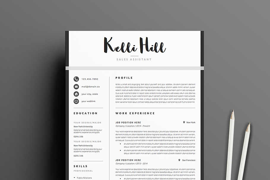 Resume Template 5 page pack | Jolie in Resume Templates - product preview 8