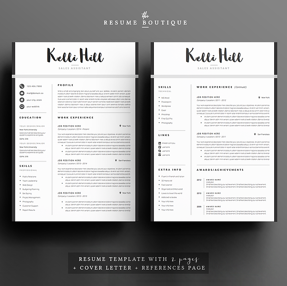 Resume Template 5 page pack | Jolie in Resume Templates - product preview 1