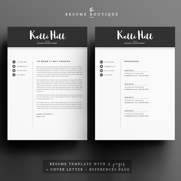 Resume Template 5 page pack | Jolie in Resume Templates - product preview 2