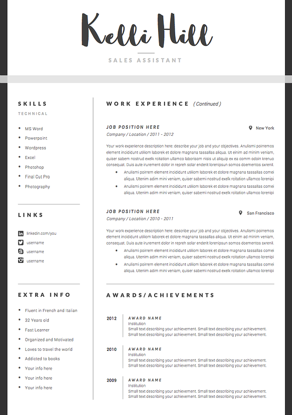 Resume Template 5 page pack | Jolie in Resume Templates - product preview 4