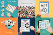 People search vector illustration