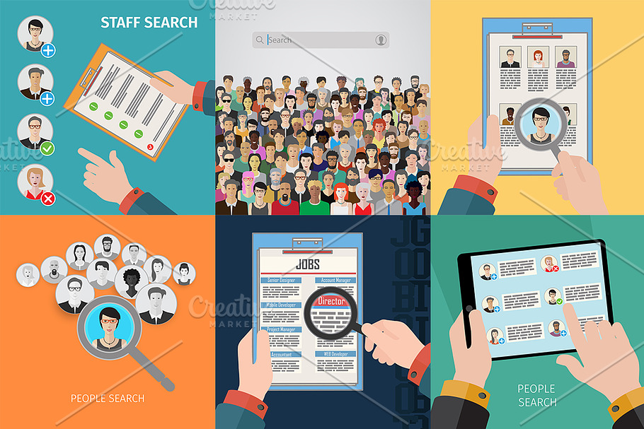 People search vector illustration in Illustrations - product preview 8