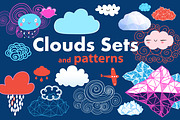 Sets and graphic patterns of clouds