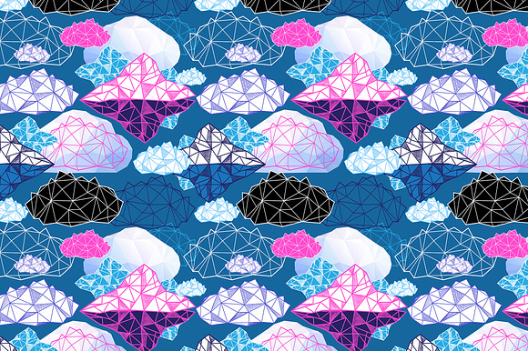 Sets and graphic patterns of clouds in Illustrations - product preview 1