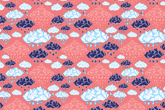 Sets and graphic patterns of clouds in Illustrations - product preview 2
