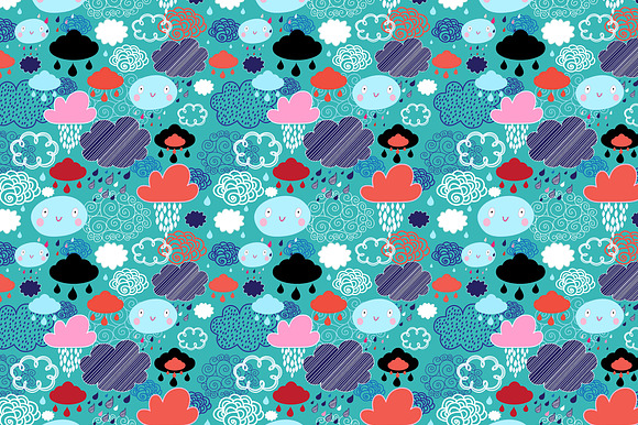 Sets and graphic patterns of clouds in Illustrations - product preview 4