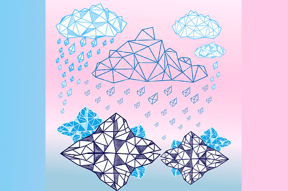 Sets and graphic patterns of clouds in Illustrations - product preview 10