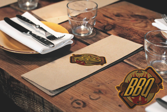 Vintage style BBQ barbecue menu  in Logo Templates - product preview 2