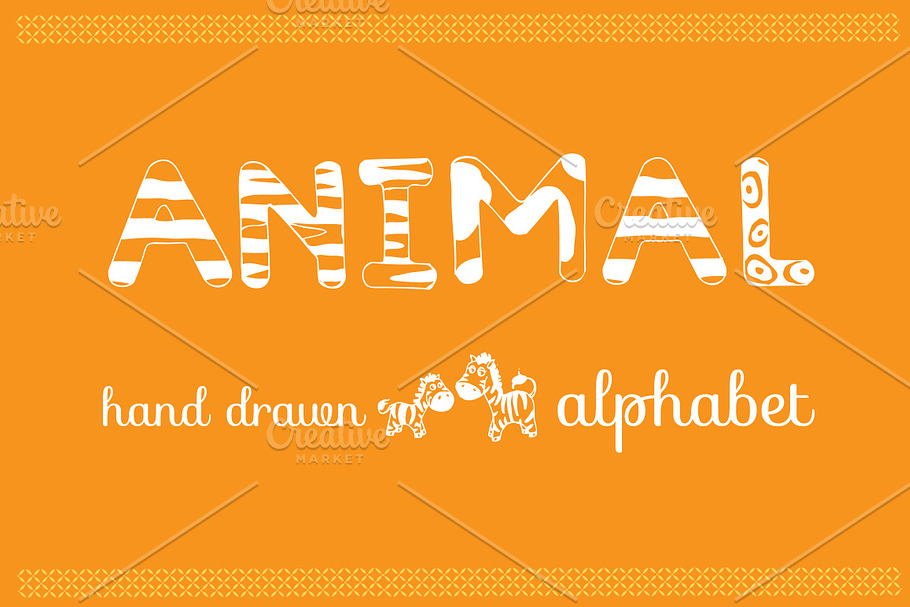 Animals Hand Drawn Alphabet in Illustrations - product preview 8