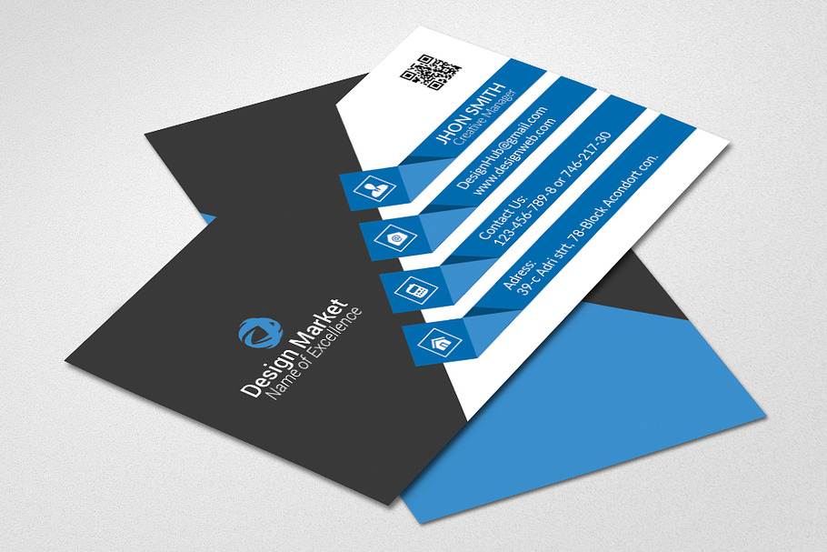 Stylish Vectored Business Card  in Card Templates - product preview 8