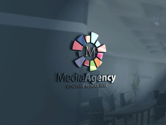 Media Agency M Letter Logo in Logo Templates - product preview 3