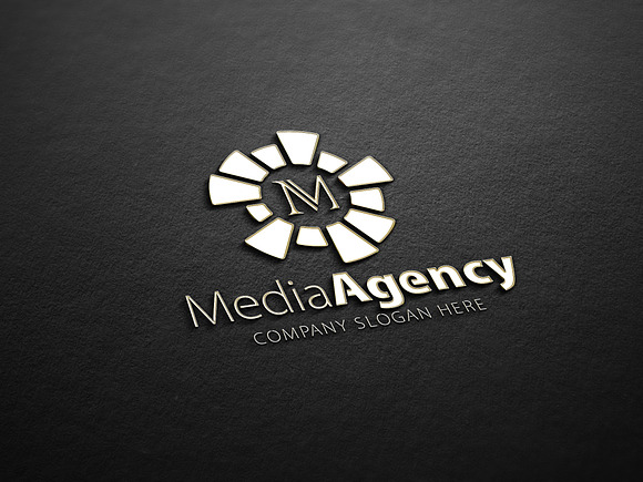 Media Agency M Letter Logo in Logo Templates - product preview 5