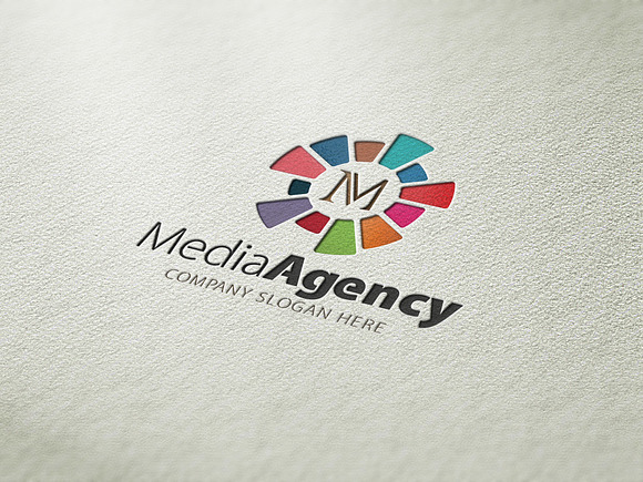 Media Agency M Letter Logo in Logo Templates - product preview 6