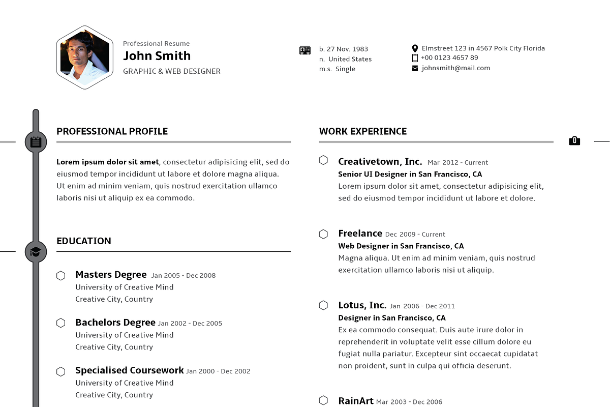 SS Professional resume in Resume Templates - product preview 8