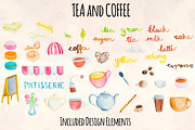 40+ Tea Coffee Watercolor Graphic