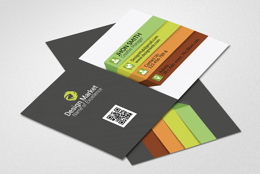 Attractive Colorful Business Card  in Card Templates - product preview 8
