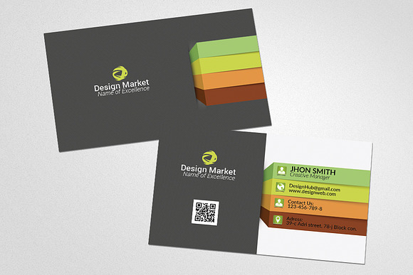 Attractive Colorful Business Card  in Card Templates - product preview 2