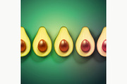 Background with Avocado