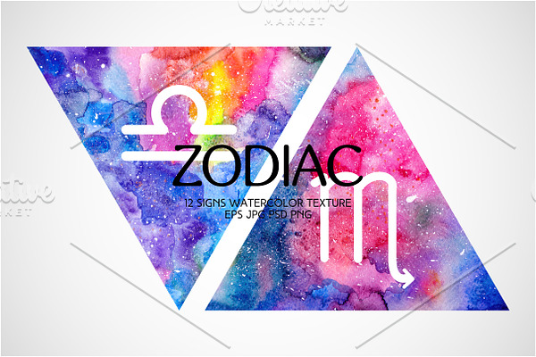 Watercolor Zodiac Signs