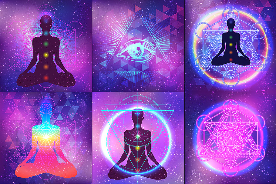 Sacred Mantra: 12 vectors set in Illustrations - product preview 8