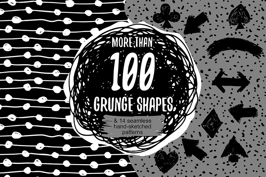Hand drawn grunge shapes in Objects - product preview 8