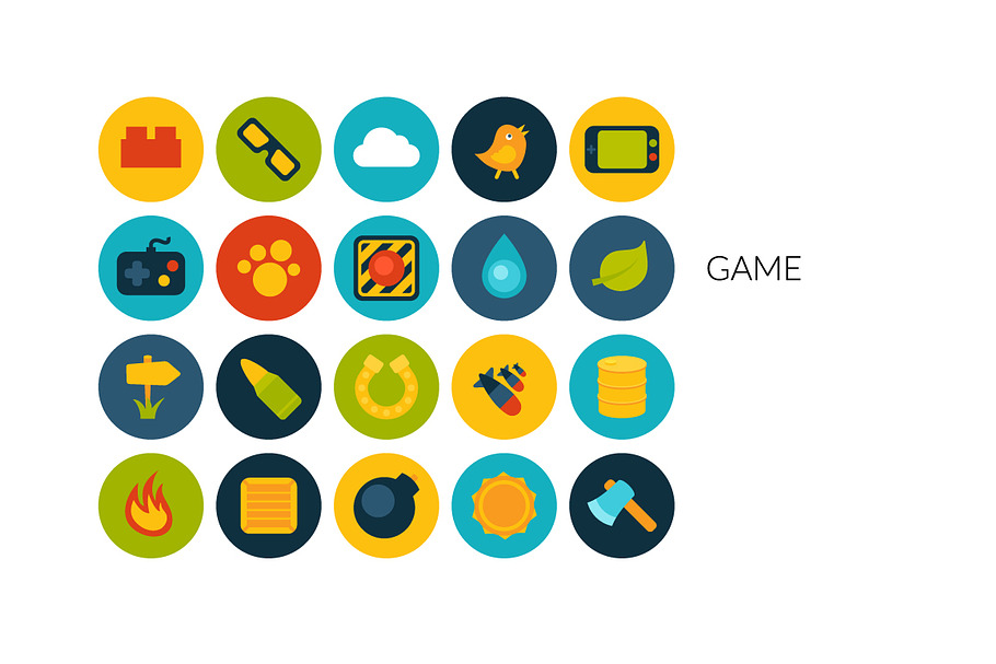 Flat icons set - Game in Video Game Icons - product preview 8