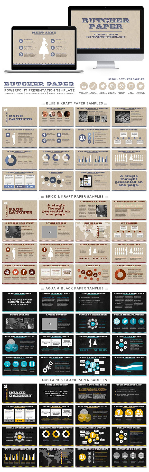 Kraft Paper Powerpoint Bundle in PowerPoint Templates - product preview 6
