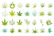 Medical marijuana icon set