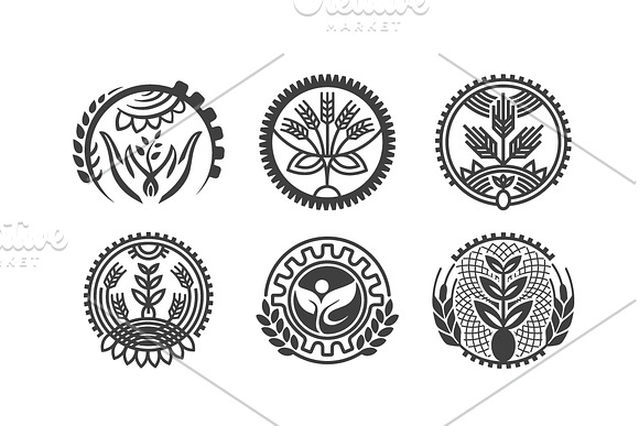 Agriculture design symbol elements in Illustrations - product preview 1