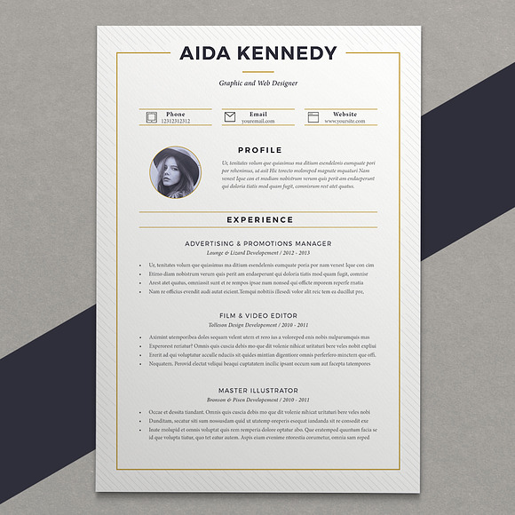 Resume Aida ( 2 pages ) in Resume Templates - product preview 2