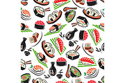 Japanese seafood cuisine pattern