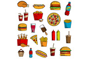 Takeaway and fast food snacks
