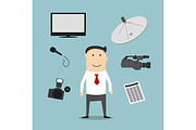 Reporter profession icons