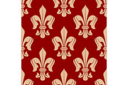 Medieval floral seamless pattern