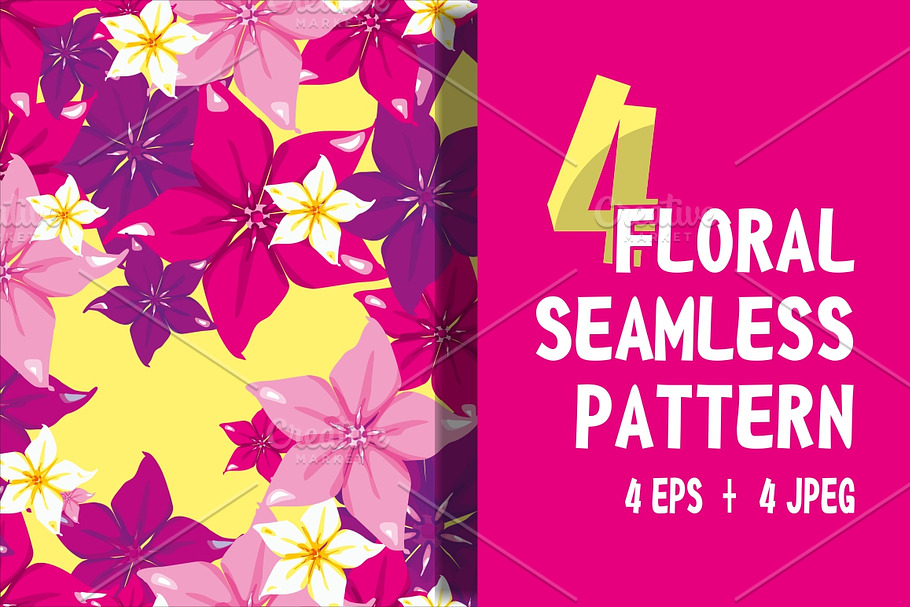 Flowers seamless pattern in Patterns - product preview 8