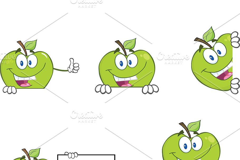 Green Apples Collection - 3 in Illustrations - product preview 8