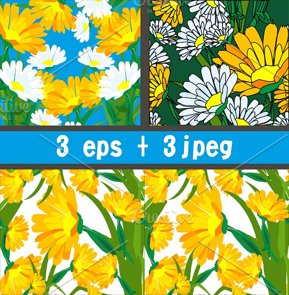 Flowers seamless pattern in Patterns - product preview 1