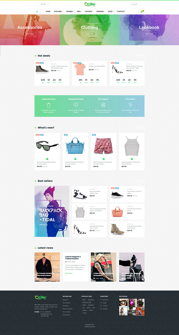 Ves Oshop - New Magento 2 Theme in Magento Themes - product preview 1