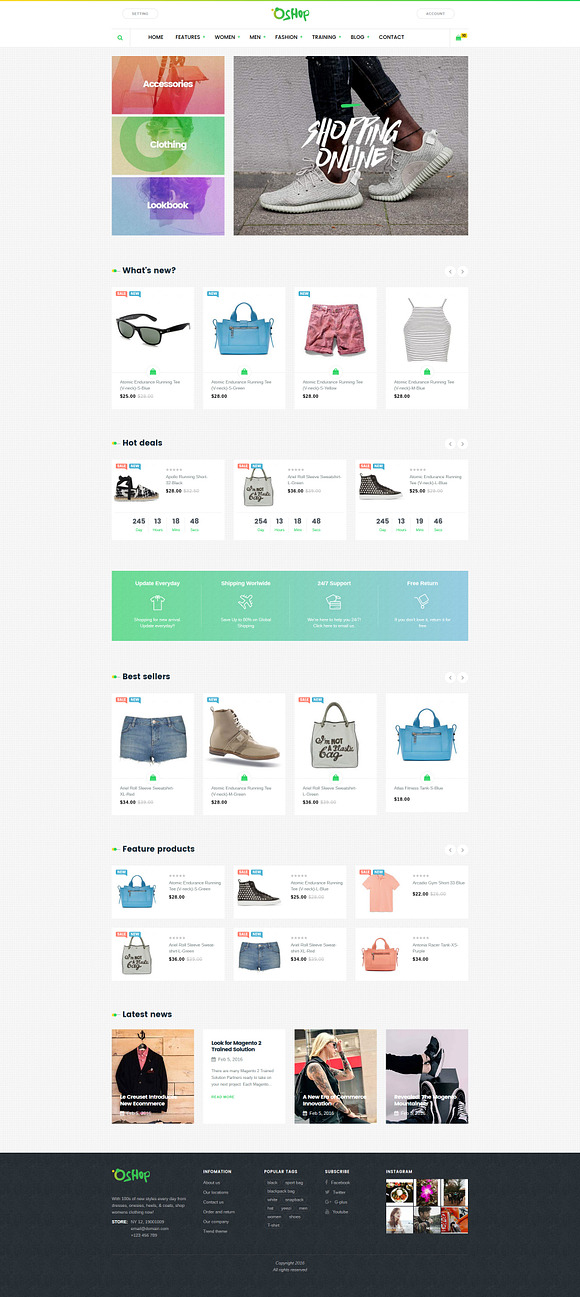 Ves Oshop - New Magento 2 Theme in Magento Themes - product preview 2