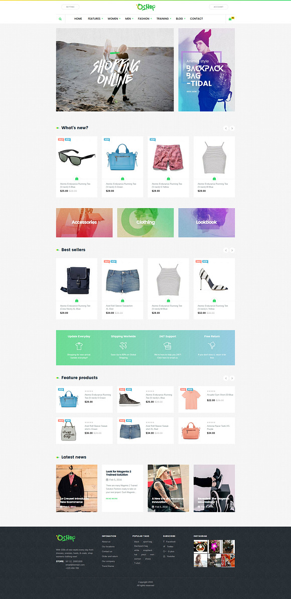 Ves Oshop - New Magento 2 Theme in Magento Themes - product preview 3